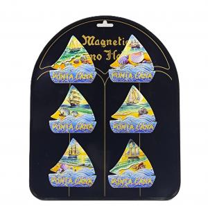 Ceramic Fridge Magnet-Sailing boat